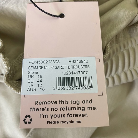 Misguided seam detail cigarette Trouser Sz. 12 - Picture 7 of 7